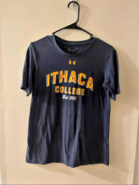 Under Armour Ithaca College Graphic Tee Black & Yellow Medium